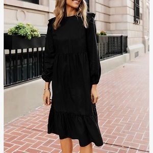 Black Midi Dress - Fashion Jackson